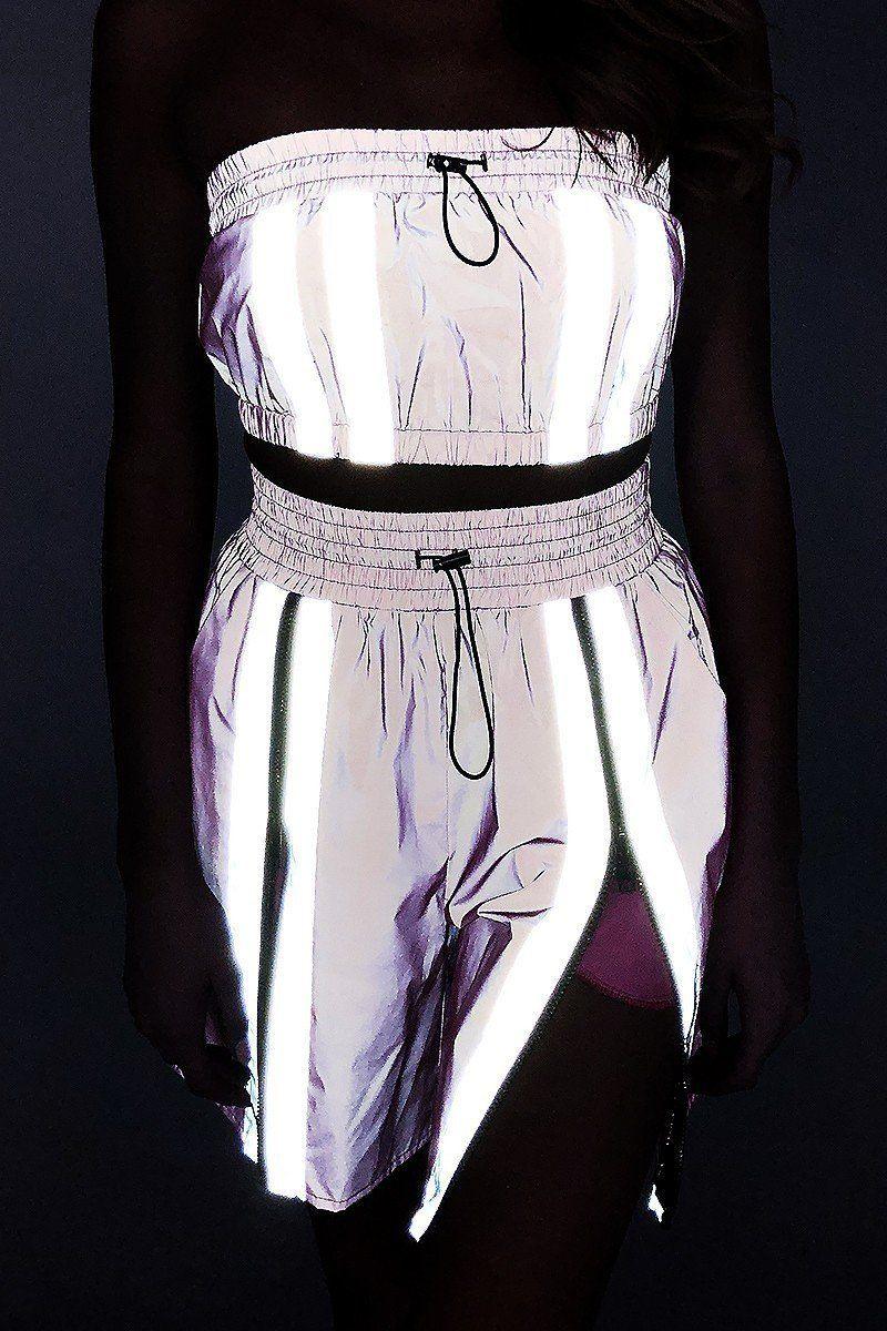 Cropped Mini Tube Top/lined Thigh Length Shorts Set | Mixtshop LLC