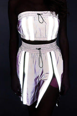 Cropped Mini Tube Top/lined Thigh Length Shorts Set | Mixtshop LLC