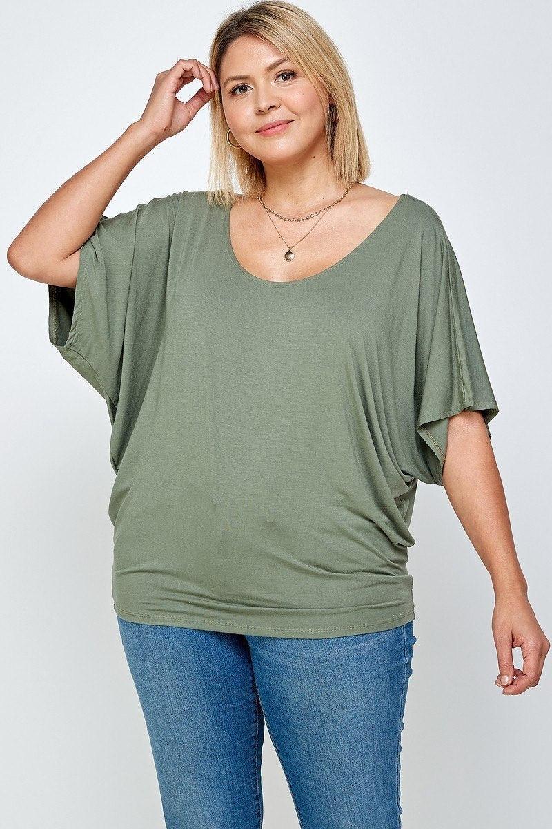 Solid Knit Top, With A Flowy Silhouette | Mixtshop LLC Main image