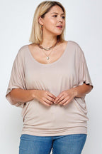 Solid Knit Top, With A Flowy Silhouette | Mixtshop LLC