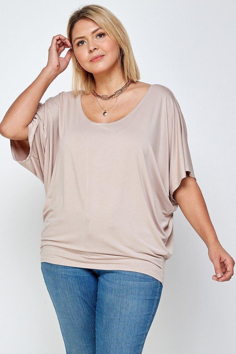 Solid Knit Top, With A Flowy Silhouette | Mixtshop LLC