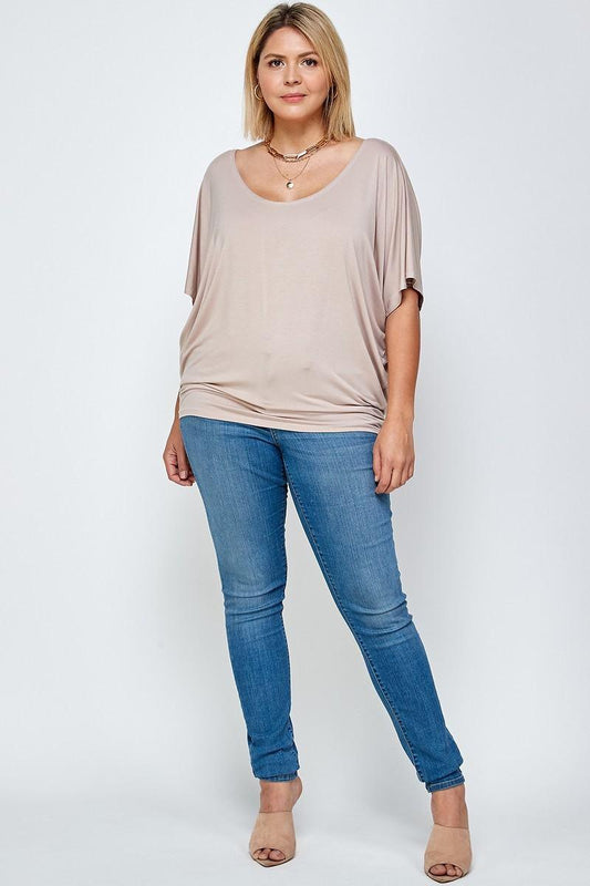 Solid Knit Top, With A Flowy Silhouette | Mixtshop LLC