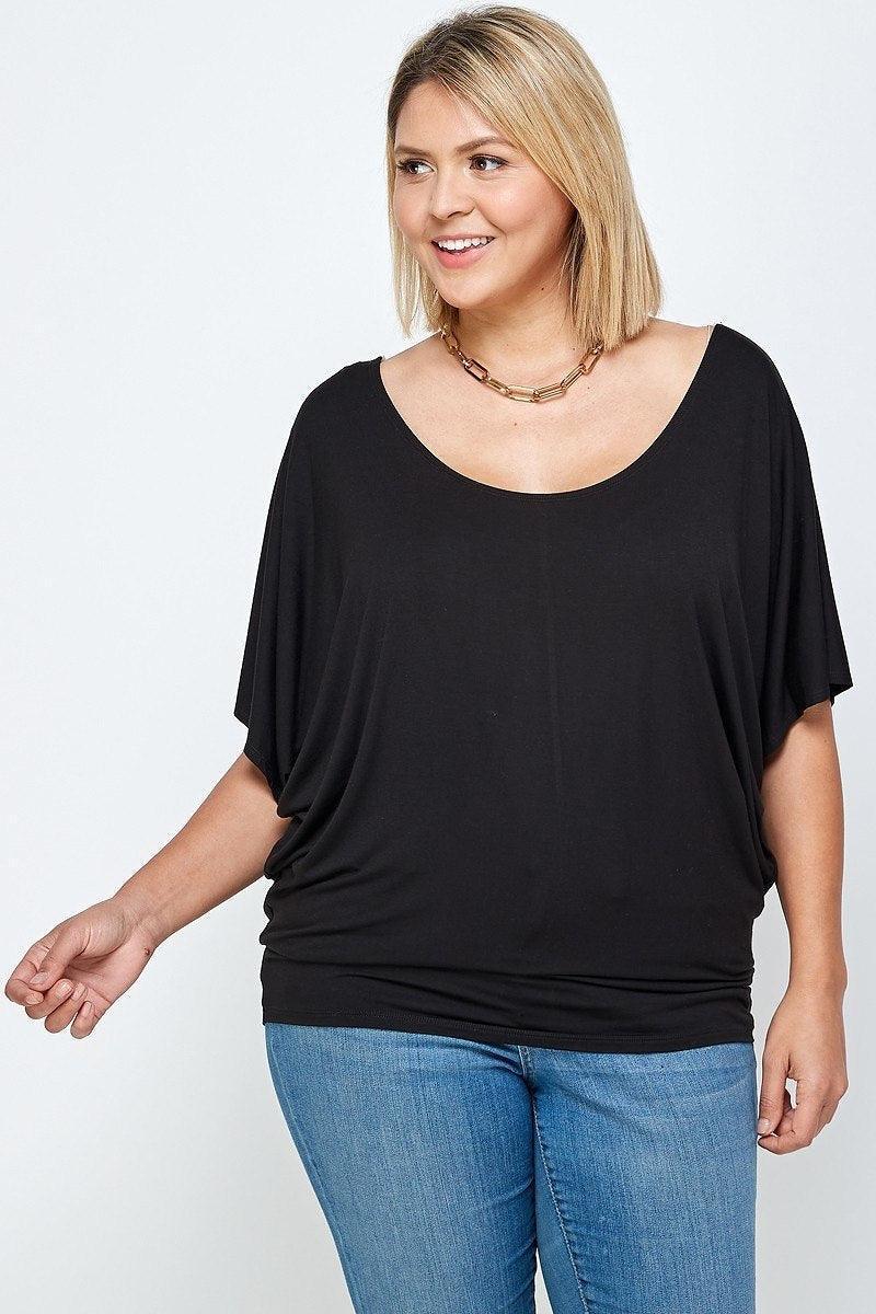 Solid Knit Top, With A Flowy Silhouette | Mixtshop LLC Main image