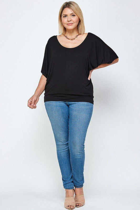Solid Knit Top, With A Flowy Silhouette | Mixtshop LLC