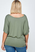 Solid Knit Top, With A Flowy Silhouette | Mixtshop LLC