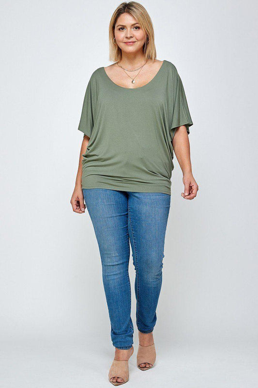 Solid Knit Top, With A Flowy Silhouette | Mixtshop LLC