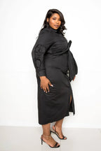 Poplin Tie Bow Shirt Dress | Mixtshop LLC