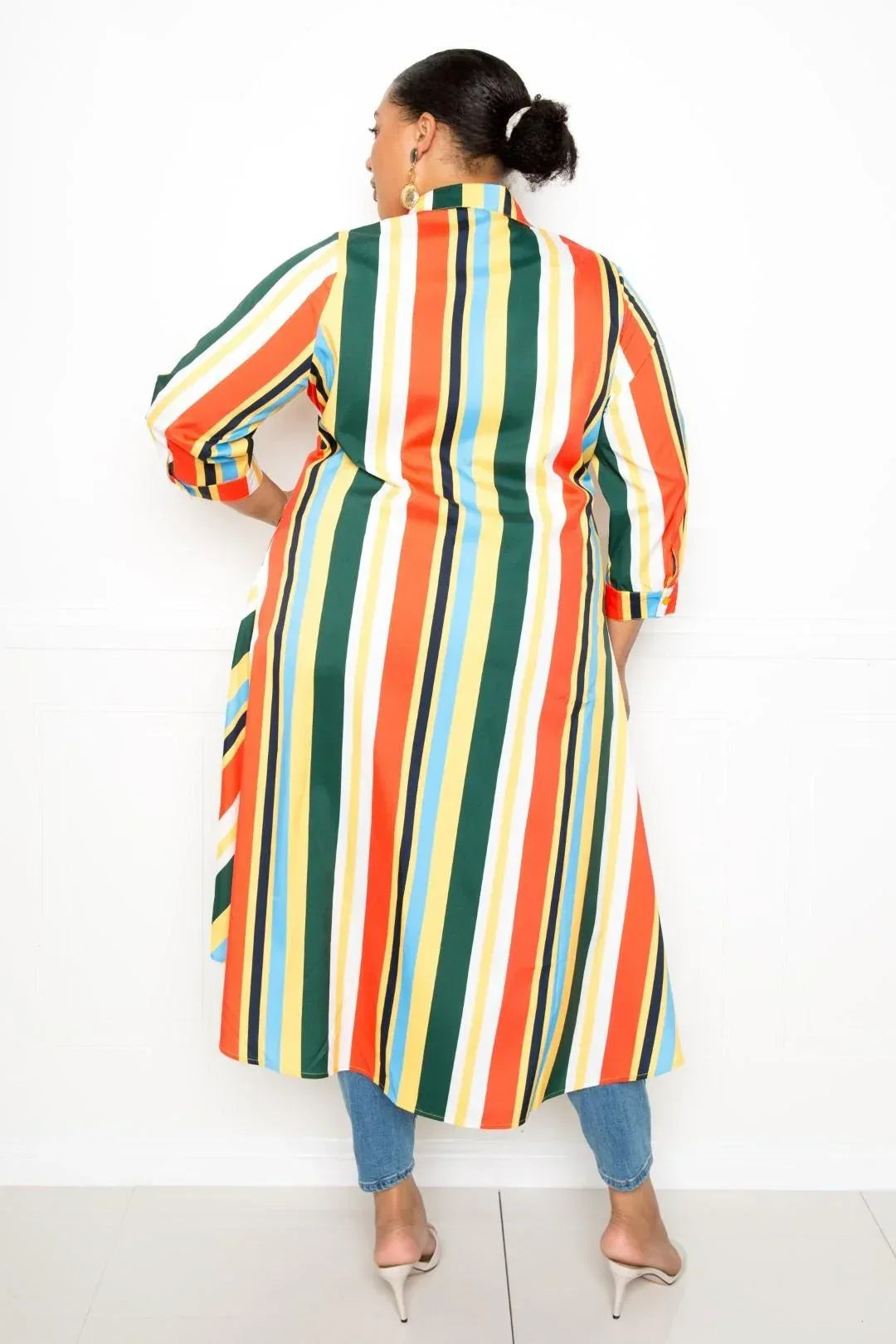 Striped Hi Low Shirt | Mixtshop LLC