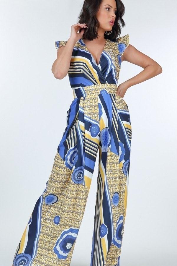 Ruffle Sleeve Surplice Jumpsuit Secondary image