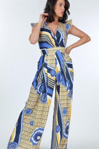 Ruffle Sleeve Surplice Jumpsuit | Mixtshop LLC