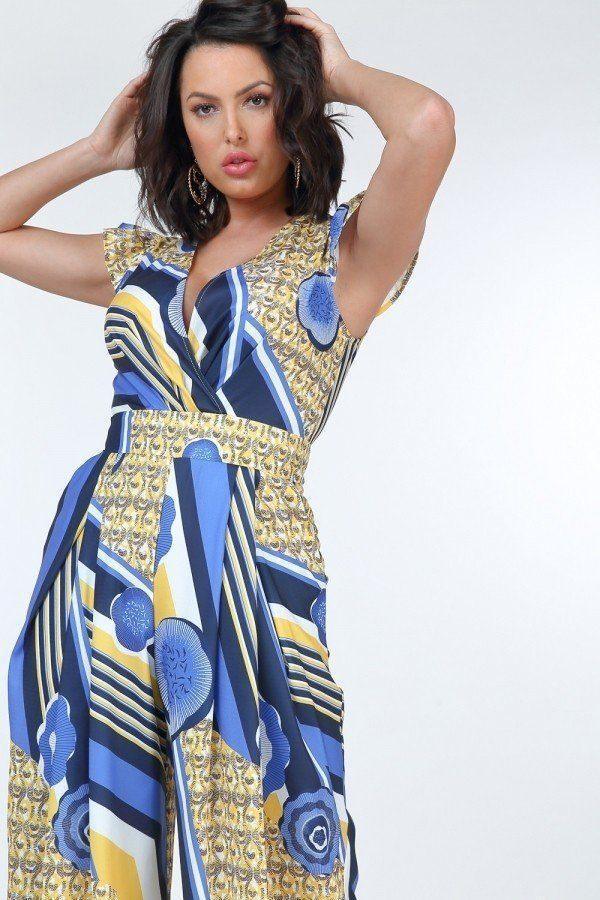 Ruffle Sleeve Surplice Jumpsuit | Mixtshop LLC