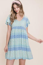 Cute And Flirty Floral Printed Babydoll Mini Dress | Mixtshop LLC