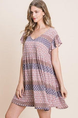 Cute And Flirty Floral Printed Babydoll Mini Dress | Mixtshop LLC