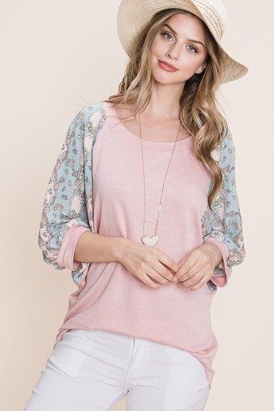 Solid French Terry Fashion Top | Mixtshop LLC Main image