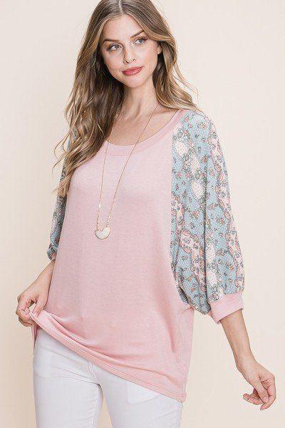 Solid French Terry Fashion Top Secondary image