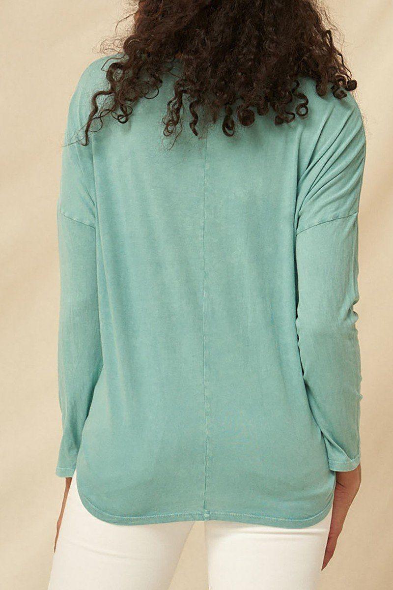 A Mineral Washed Knit Top | Mixtshop LLC