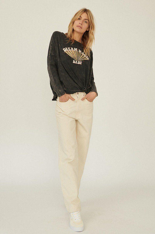 A Mineral Washed Knit Top | Mixtshop LLC