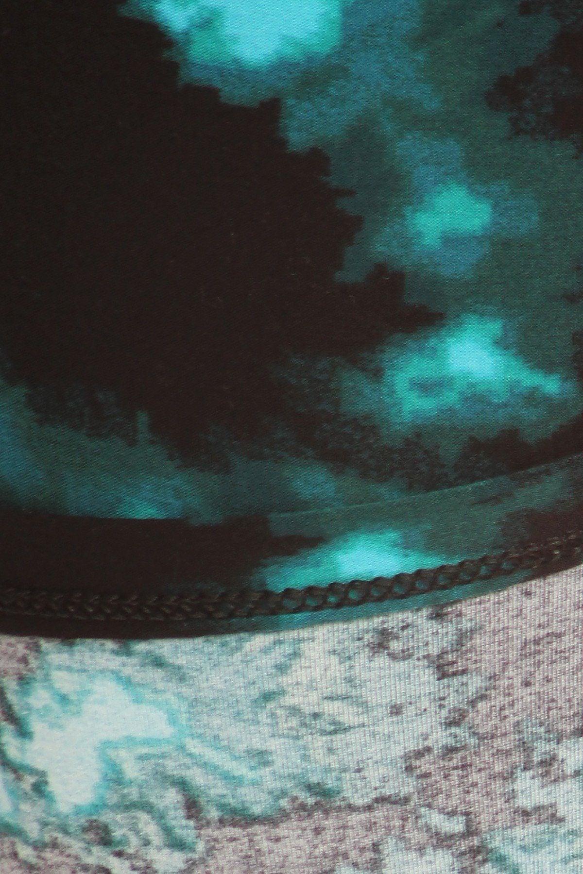 Yoga Style Banded Lined Tie Dye Printed Knit Legging With High Waist | Mixtshop LLC