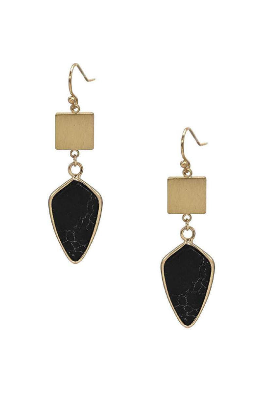 Fashion Marbling Stone Dangle Earring | Mixtshop LLC