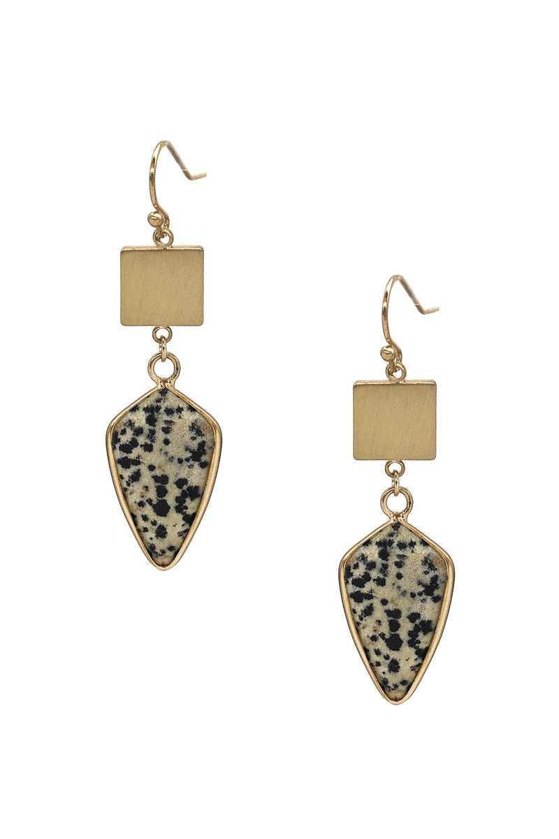 Fashion Marbling Stone Dangle Earring | Mixtshop LLC