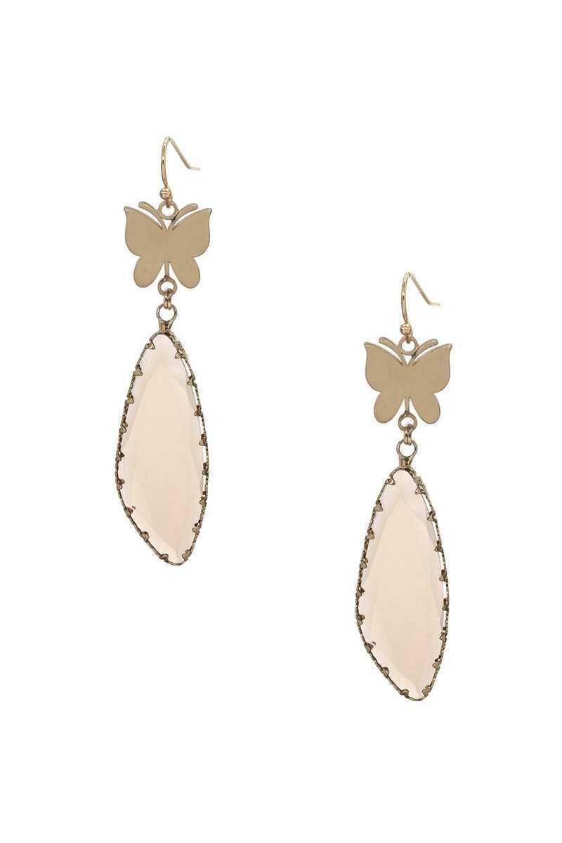 Fashion Butterfly Clear Stone Dangle Earring | Mixtshop LLC