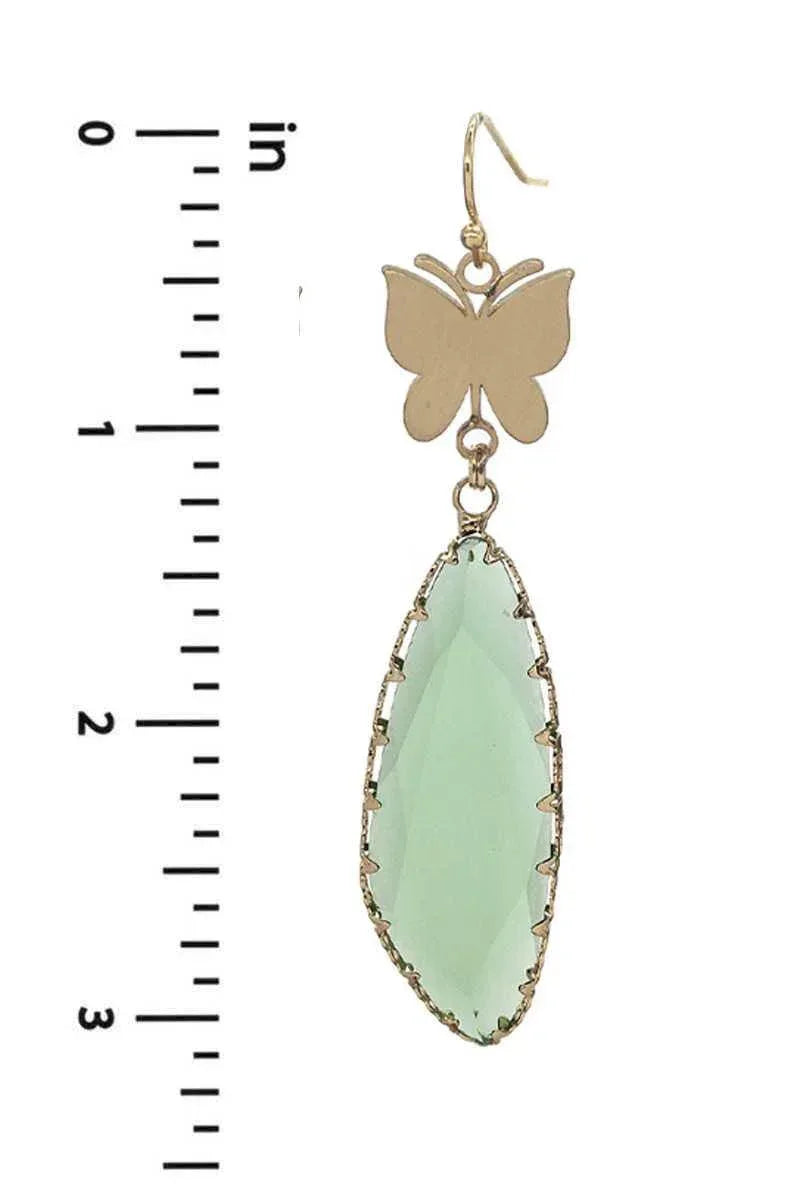 Fashion Butterfly Clear Stone Dangle Earring | Mixtshop LLC