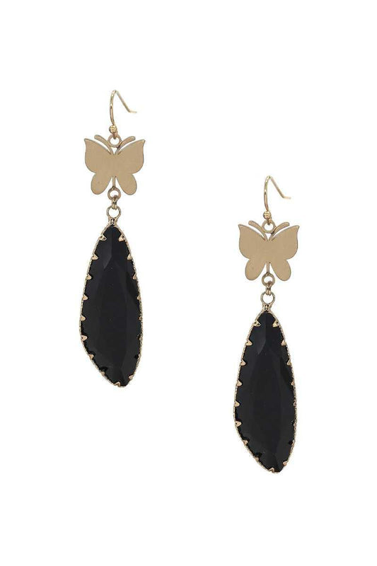 Fashion Butterfly Clear Stone Dangle Earring | Mixtshop LLC