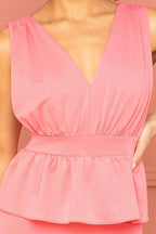 Shimmer Peplum Midi Dress | Mixtshop LLC