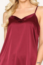 Velvet Mixed Adjustable Strap Round Hem Camisole | Mixtshop LLC