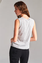 Solid Sleeveless Round Neck Basic Tank Top | Mixtshop LLC