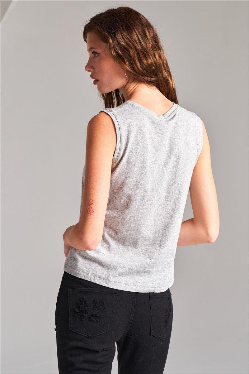 Solid Sleeveless Round Neck Basic Tank Top | Mixtshop LLC