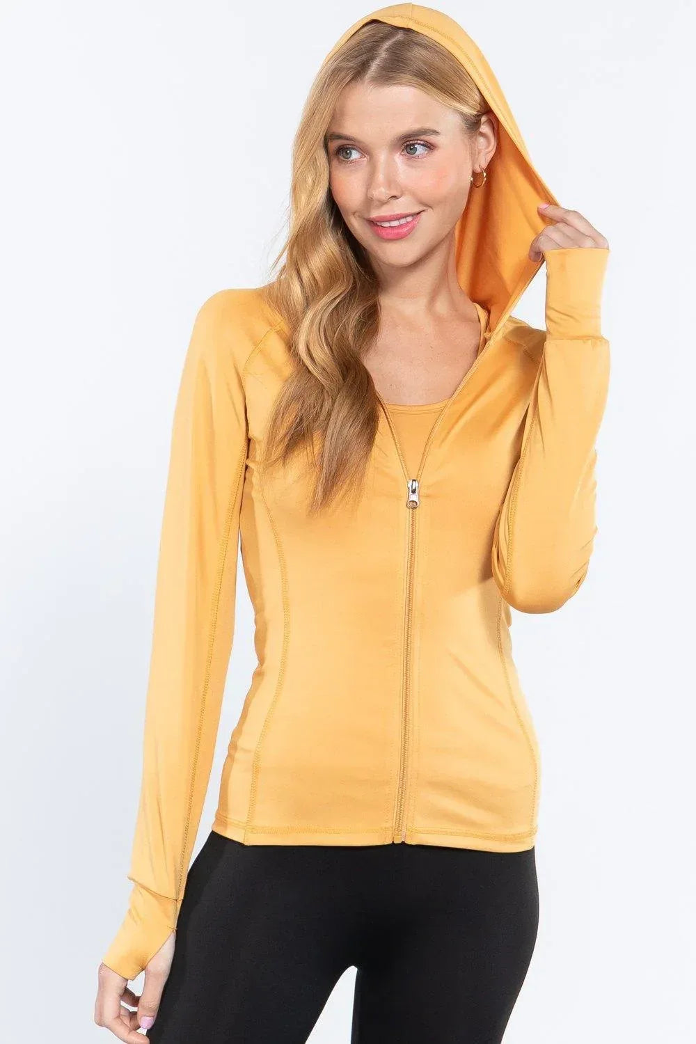 Long Slv Hoodie Workout Track Jacket | Mixtshop LLC Main image