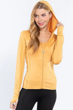 Long Slv Hoodie Workout Track Jacket | Mixtshop LLC