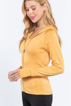 Long Slv Hoodie Workout Track Jacket | Mixtshop LLC