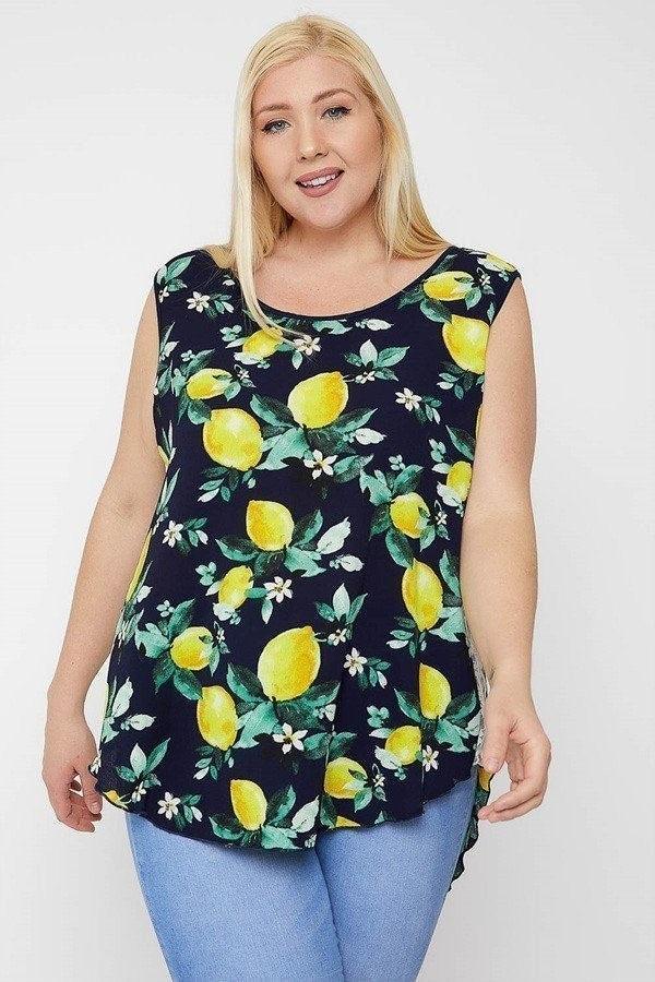 High-low Hemline Sleeveless Top | Mixtshop LLC Main image