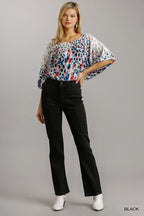 Panel Straight Cut Denim Jeans With Pockets | Mixtshop LLC