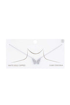Rhinestone Butterfly Charm Gold Dipped Necklace | Mixtshop LLC