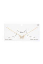 Rhinestone Butterfly Charm Gold Dipped Necklace | Mixtshop LLC
