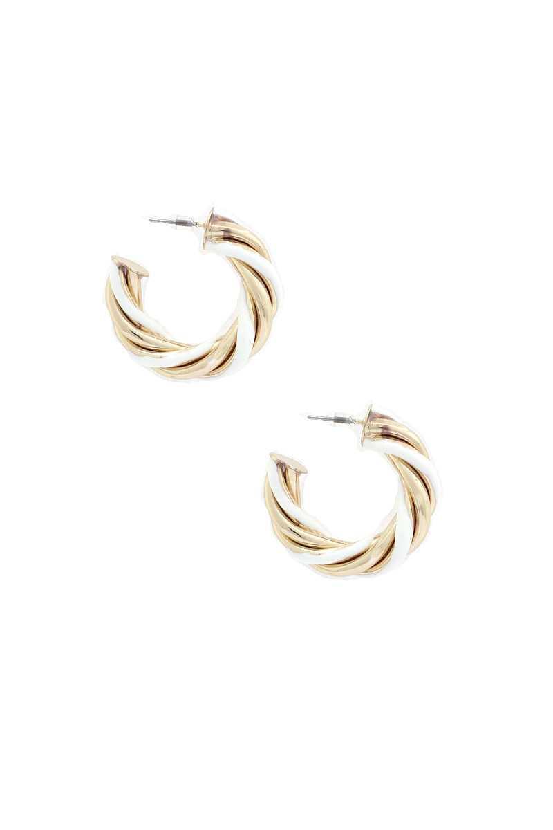 Twisted Open Circle Earring | Mixtshop LLC Main image
