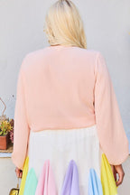 V Neck Bubble Sleeve Solid Top | Mixtshop LLC