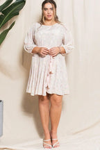 Abstract Printed Mini Swing Woven Dress | Mixtshop LLC