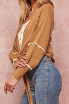 A Textured Knit Cardigan Sweater | Mixtshop LLC