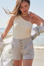 A Pair Of Striped Woven Shorts | Mixtshop LLC