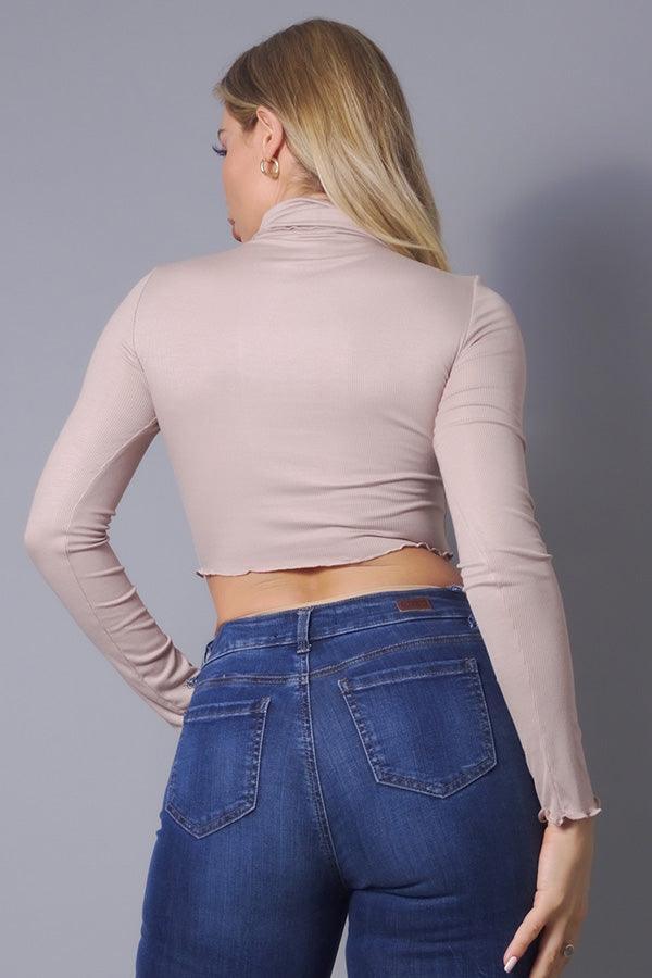 Long Sleeve Purl Edge Layer Top | Mixtshop LLC