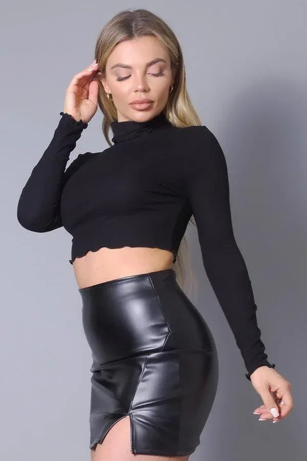 Long Sleeve Purl Edge Layer Top | Mixtshop LLC