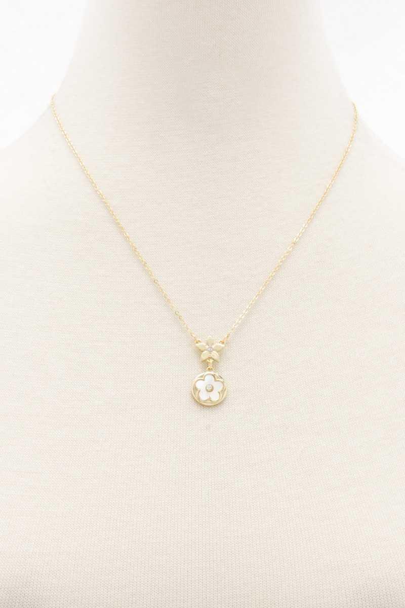 Double Flower Necklce | Mixtshop LLC Main image