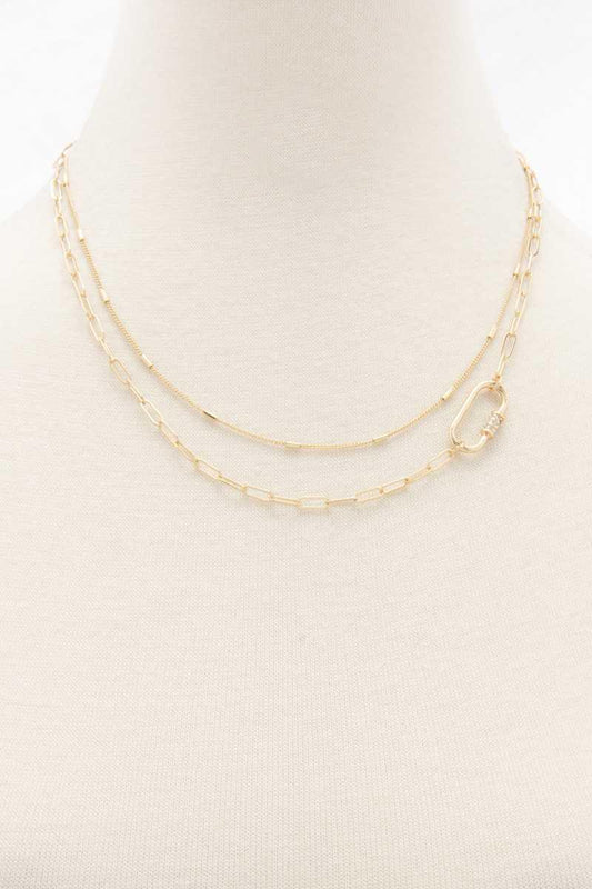 Oval Link Layered Necklace | Mixtshop LLC