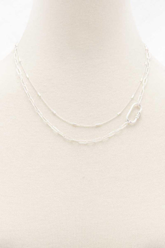 Oval Link Layered Necklace | Mixtshop LLC