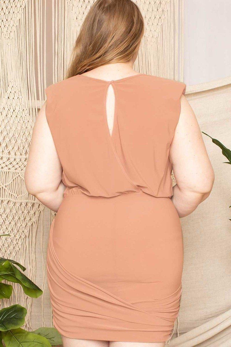 Shirring Detailed Mini Dress Secondary image
