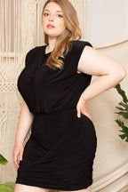 Shirring Detailed Mini Dress | Mixtshop LLC